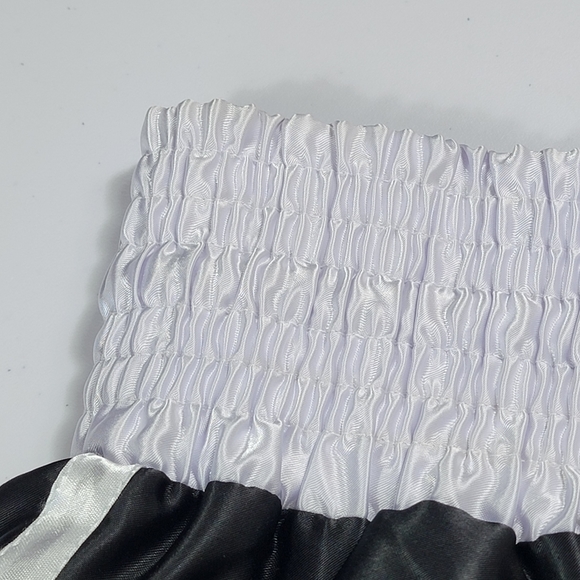 FARABI Black And White Fight Wear Boxing Shorts Sz L - Picture 4 of 5